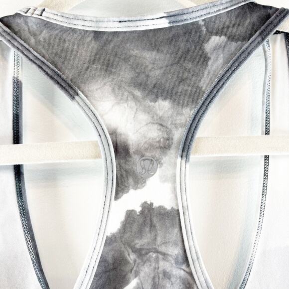 Lululemon Cool Racerback Tank Top Gray White Black Small - Picture 10 of 10